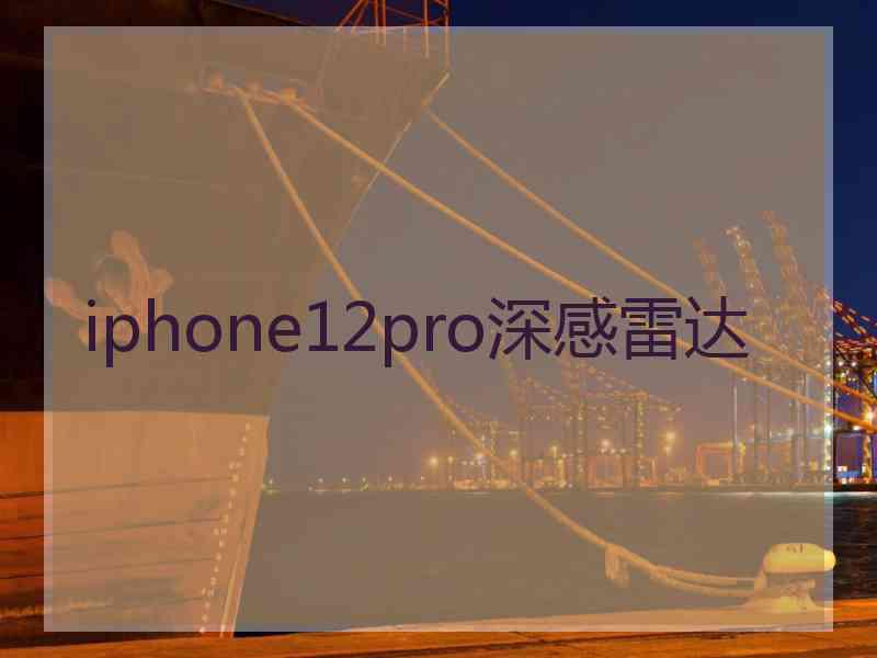 iphone12pro深感雷达