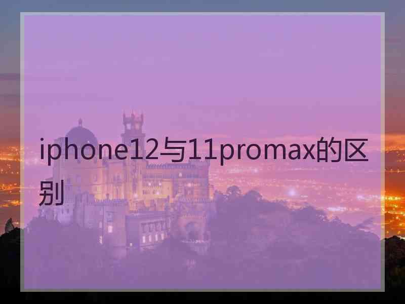 iphone12与11promax的区别