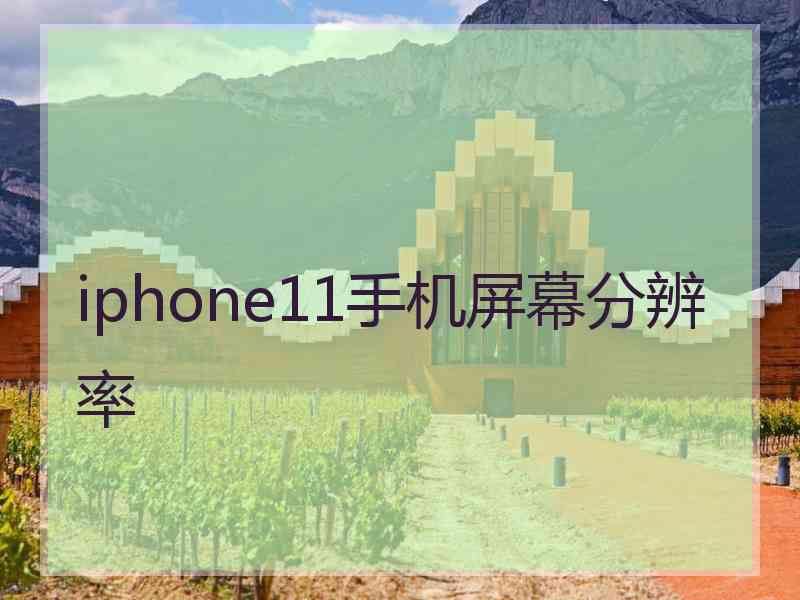 iphone11手机屏幕分辨率