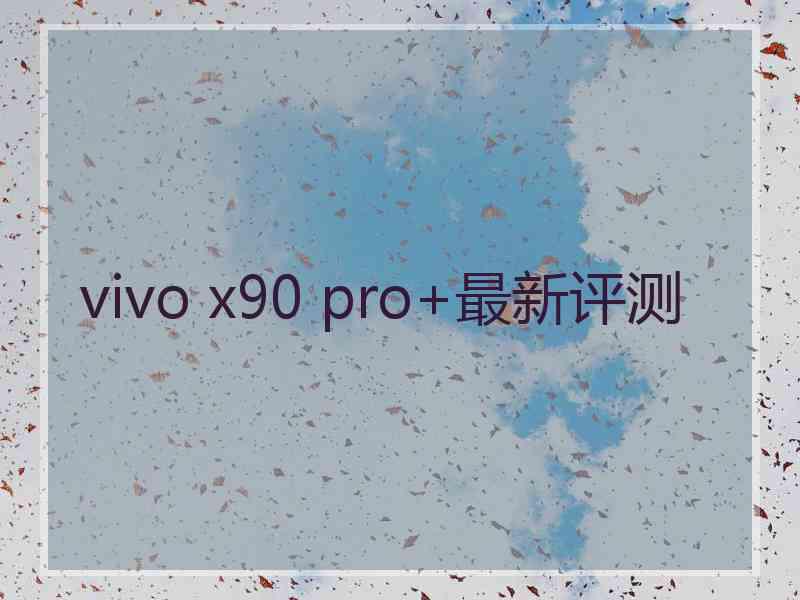 vivo x90 pro+最新评测