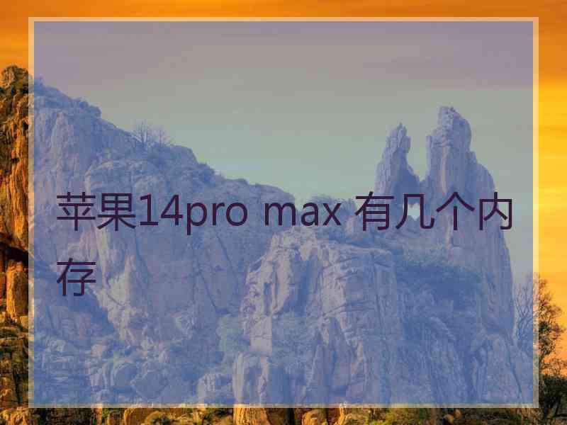 苹果14pro max 有几个内存