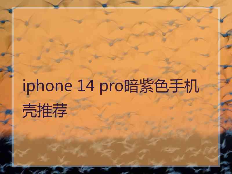 iphone 14 pro暗紫色手机壳推荐