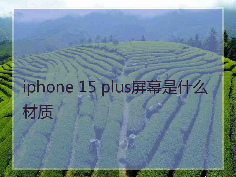 iphone 15 plus屏幕是什么材质