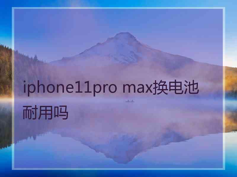 iphone11pro max换电池耐用吗