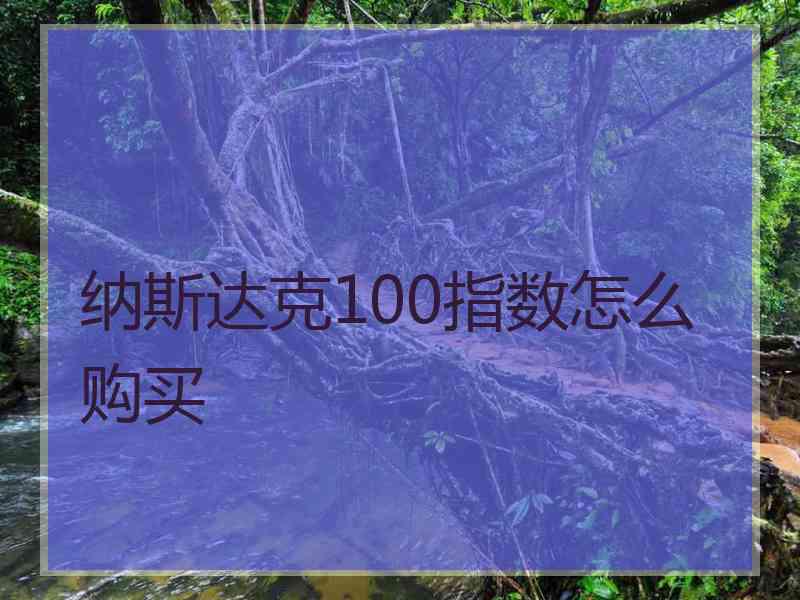 纳斯达克100指数怎么购买