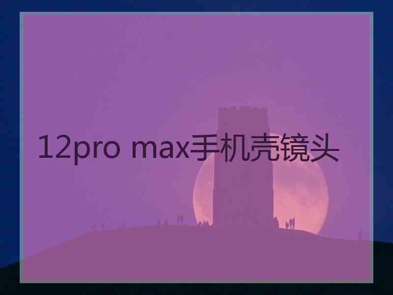 12pro max手机壳镜头