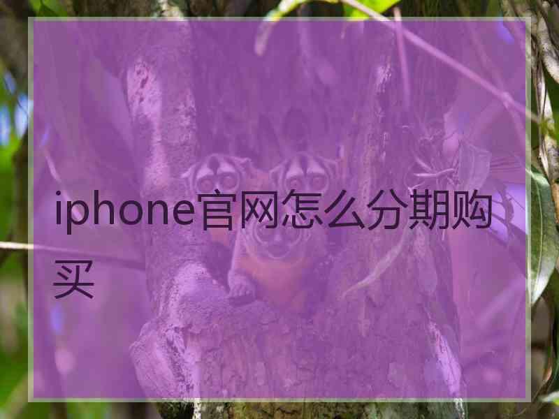 iphone官网怎么分期购买