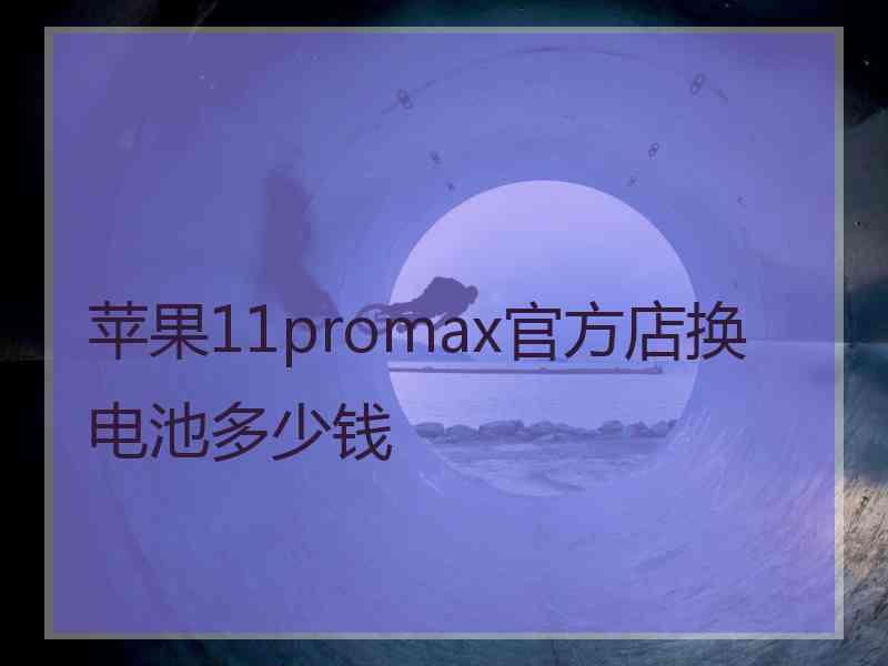 苹果11promax官方店换电池多少钱