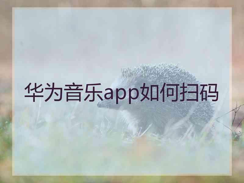 华为音乐app如何扫码