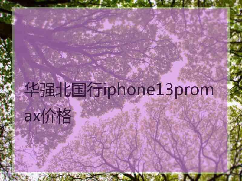 华强北国行iphone13promax价格