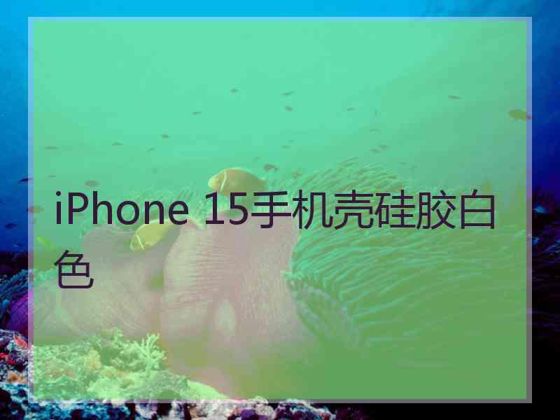 iPhone 15手机壳硅胶白色