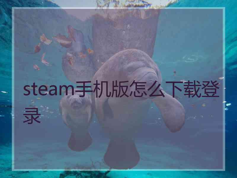 steam手机版怎么下载登录