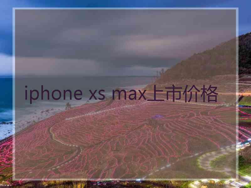 iphone xs max上市价格