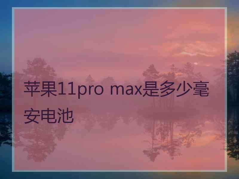 苹果11pro max是多少毫安电池