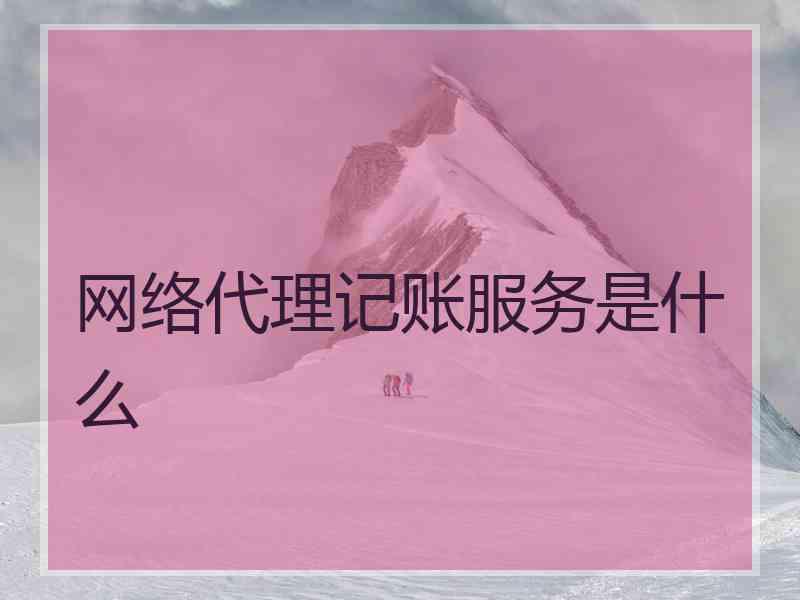 网络代理记账服务是什么