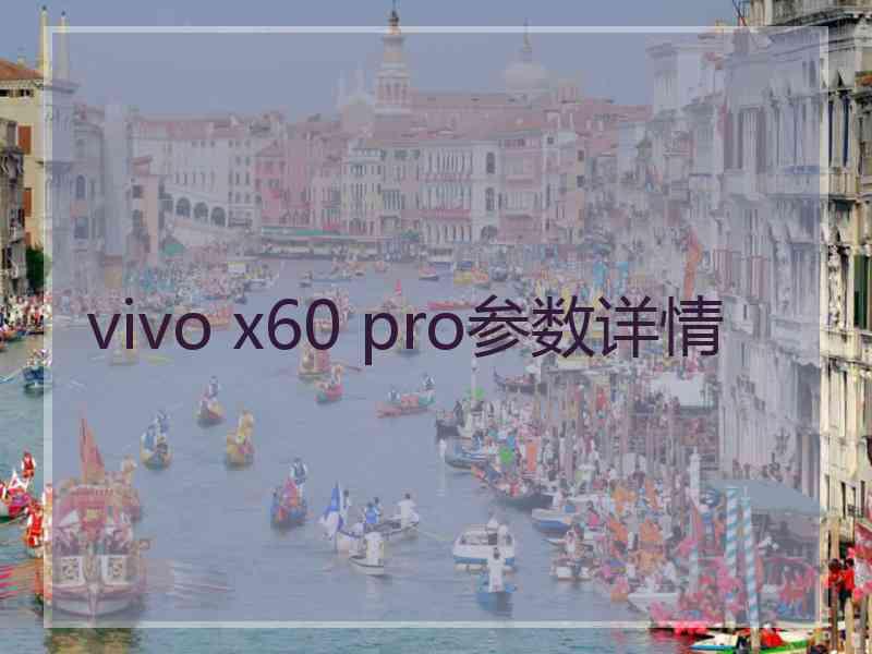 vivo x60 pro参数详情