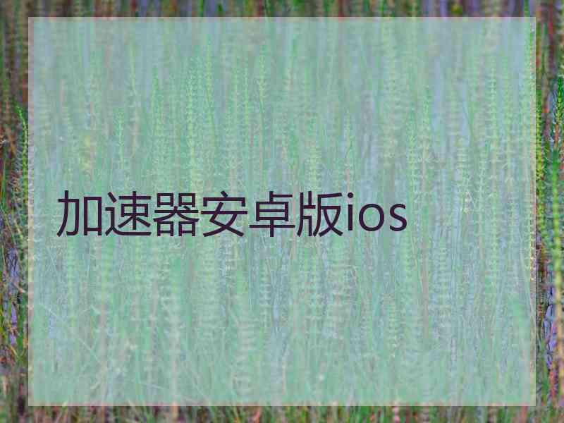 加速器安卓版ios