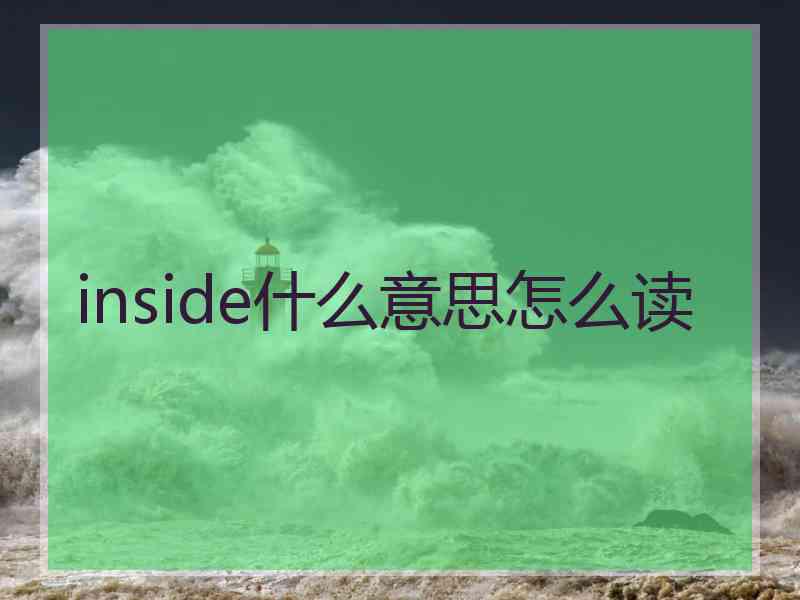 inside什么意思怎么读