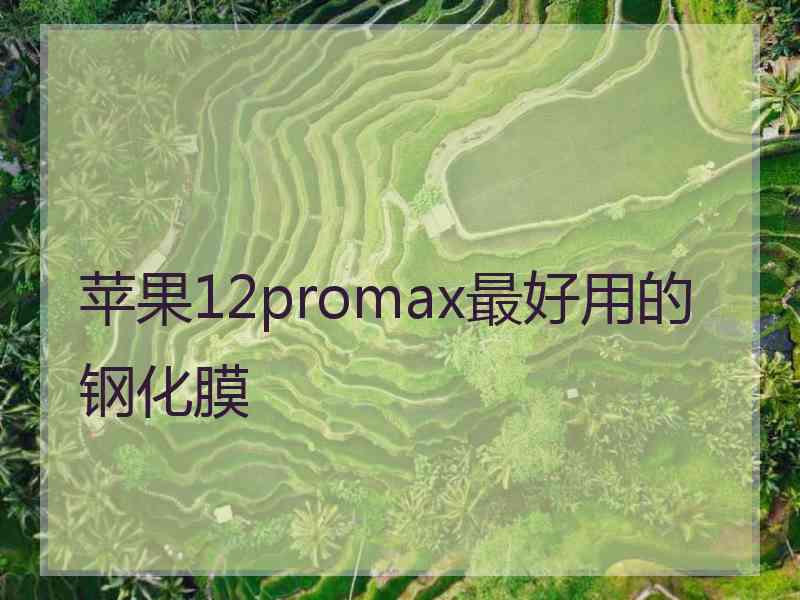 苹果12promax最好用的钢化膜