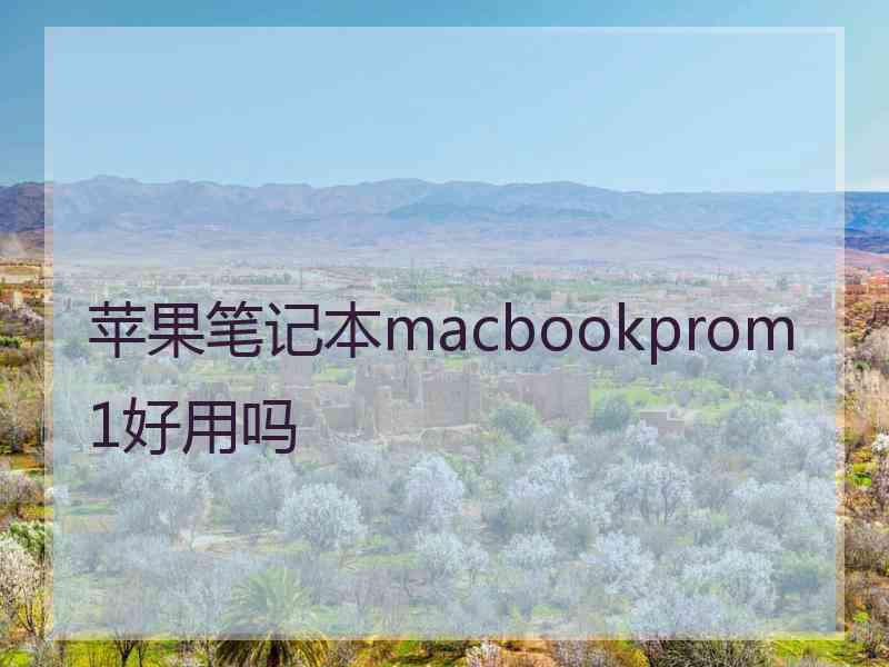 苹果笔记本macbookprom1好用吗