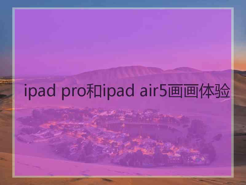 ipad pro和ipad air5画画体验