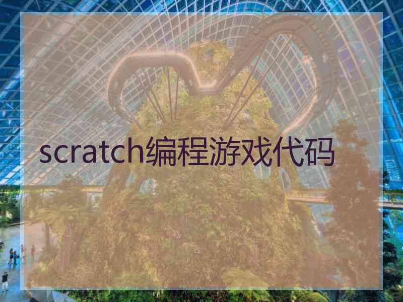 scratch编程游戏代码