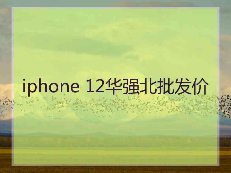 iphone 12华强北批发价