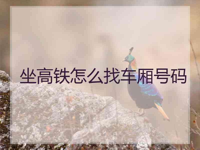 坐高铁怎么找车厢号码