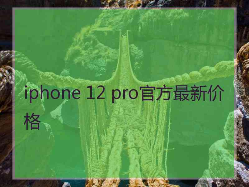 iphone 12 pro官方最新价格