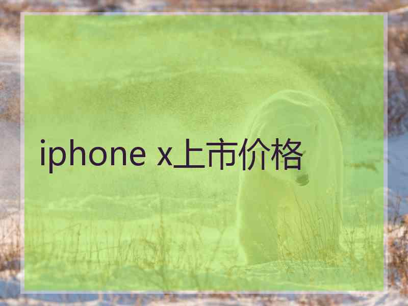 iphone x上市价格