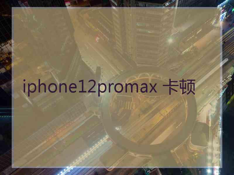 iphone12promax 卡顿