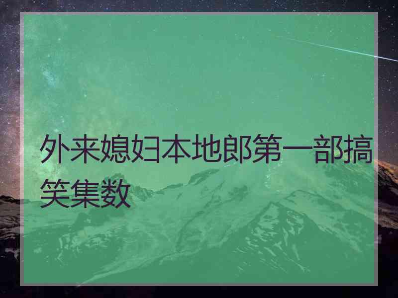 外来媳妇本地郎第一部搞笑集数