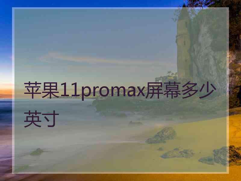 苹果11promax屏幕多少英寸