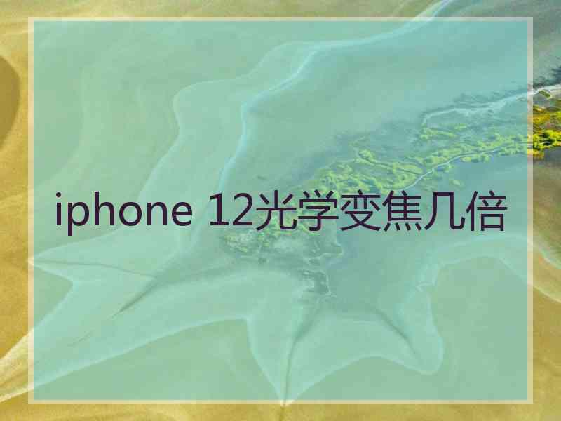 iphone 12光学变焦几倍