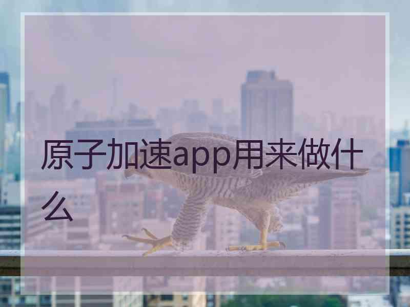 原子加速app用来做什么