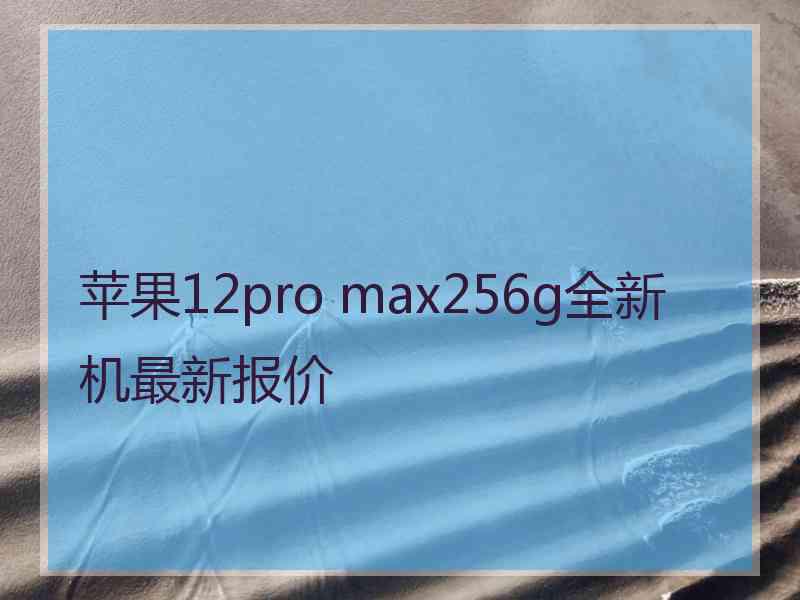 苹果12pro max256g全新机最新报价