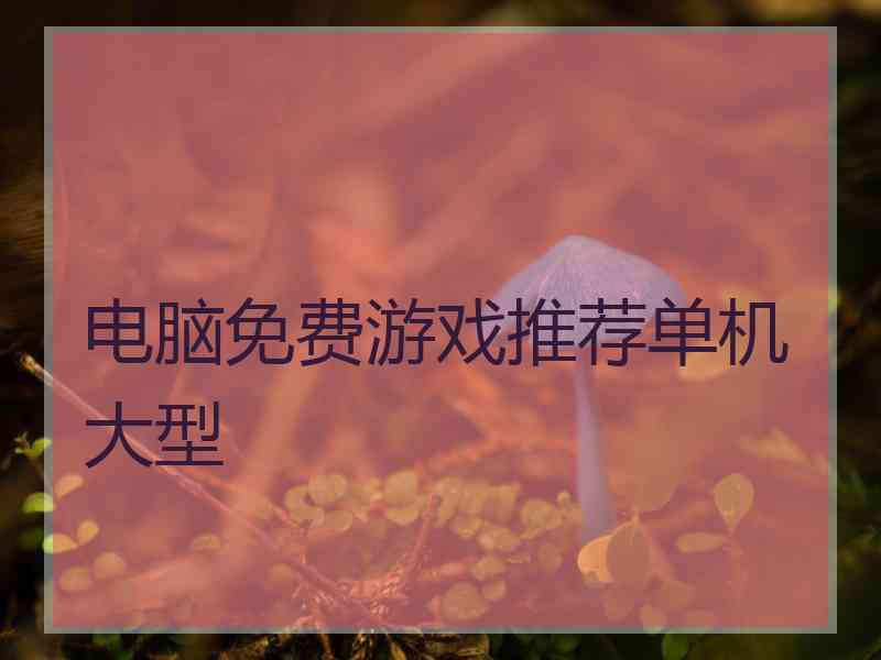 电脑免费游戏推荐单机大型