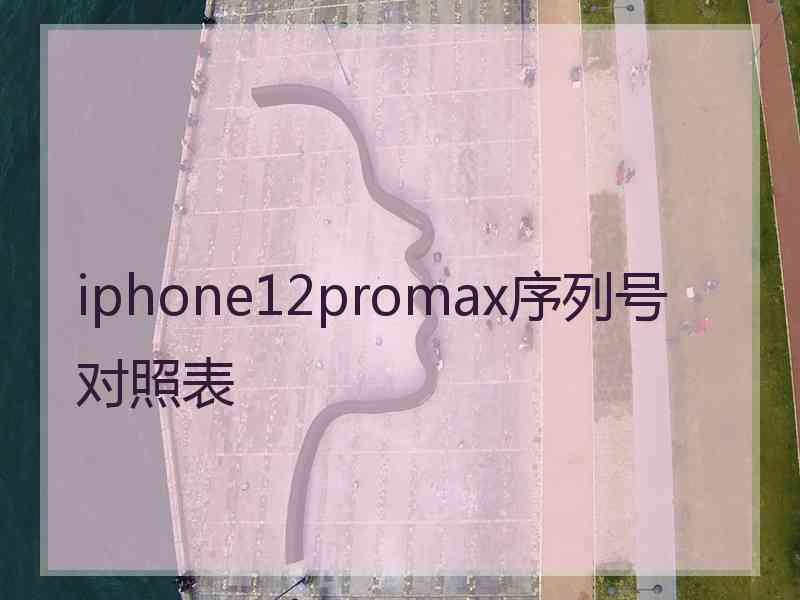 iphone12promax序列号对照表