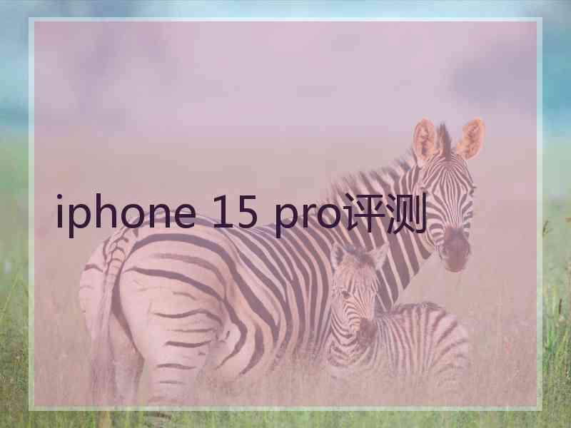 iphone 15 pro评测