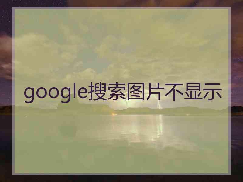 google搜索图片不显示