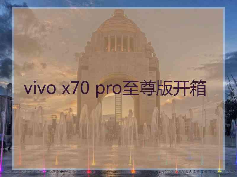 vivo x70 pro至尊版开箱