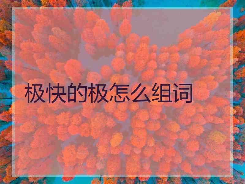 极快的极怎么组词