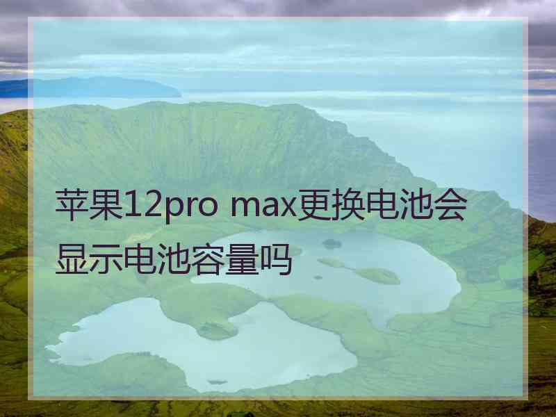 苹果12pro max更换电池会显示电池容量吗