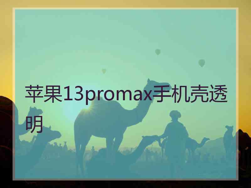 苹果13promax手机壳透明