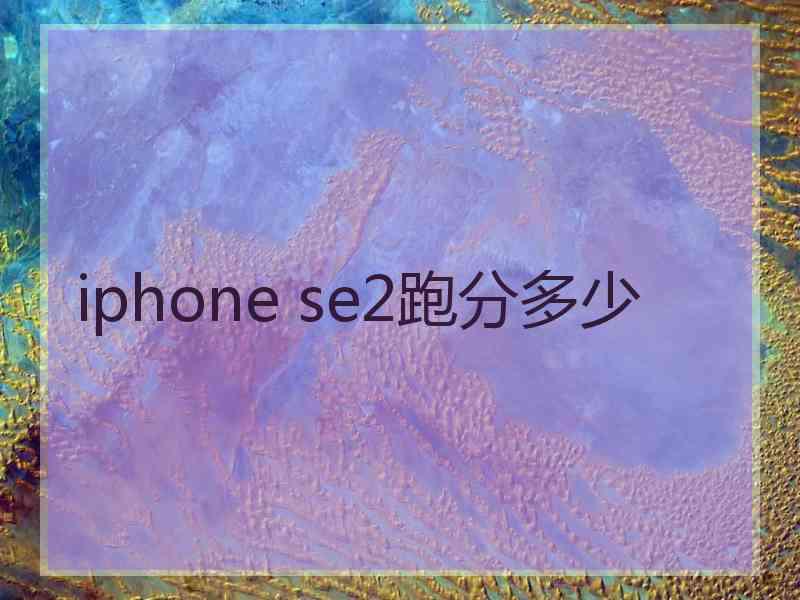 iphone se2跑分多少