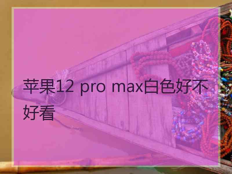 苹果12 pro max白色好不好看