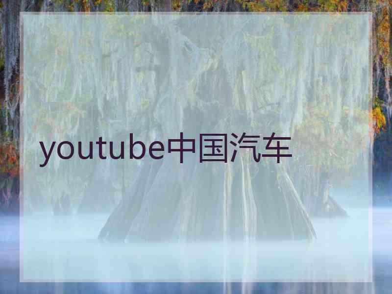 youtube中国汽车