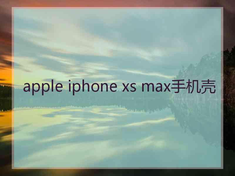 apple iphone xs max手机壳