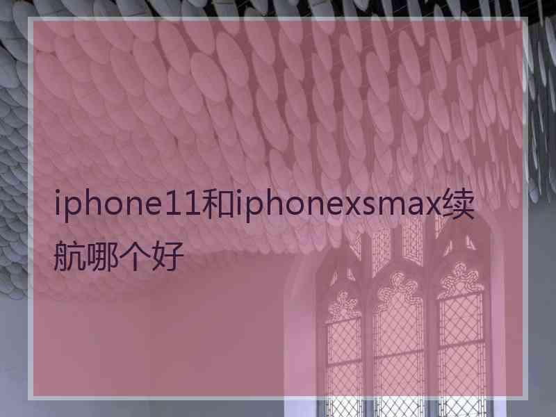 iphone11和iphonexsmax续航哪个好