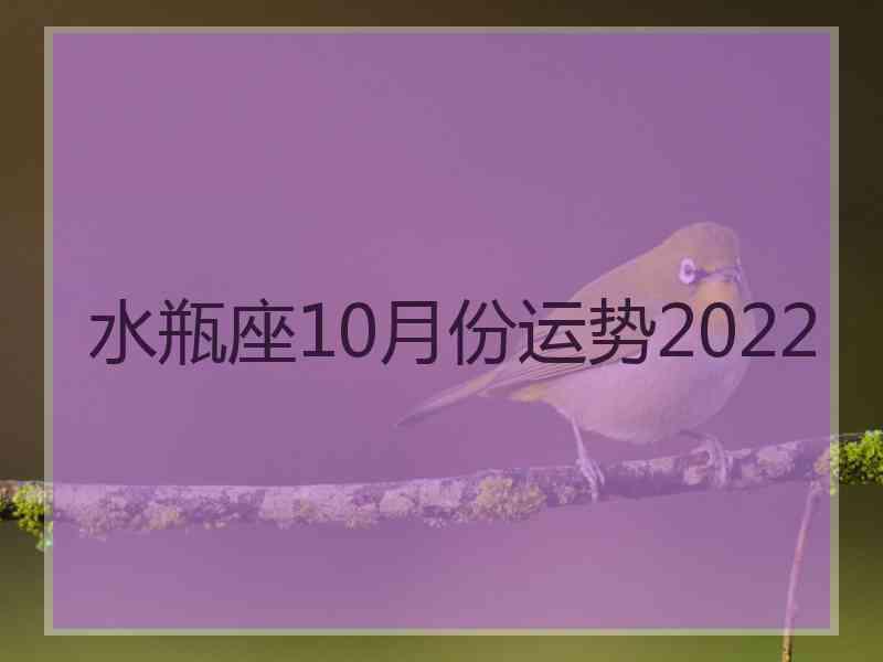 水瓶座10月份运势2022